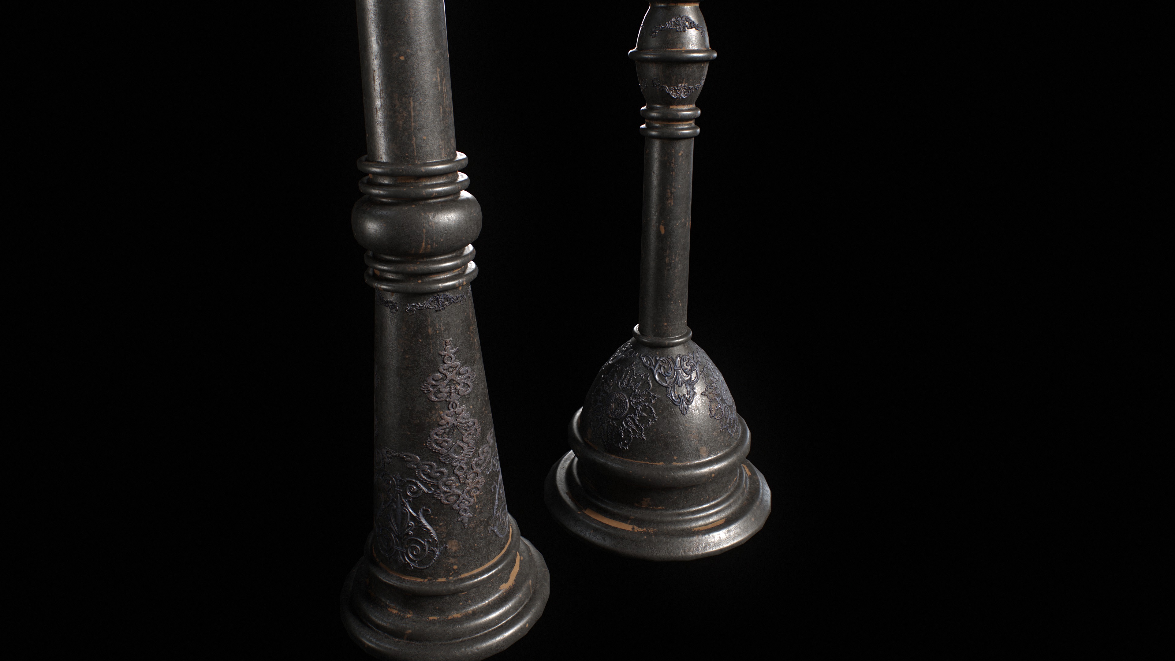 Street Light Low-poly 3D model_5