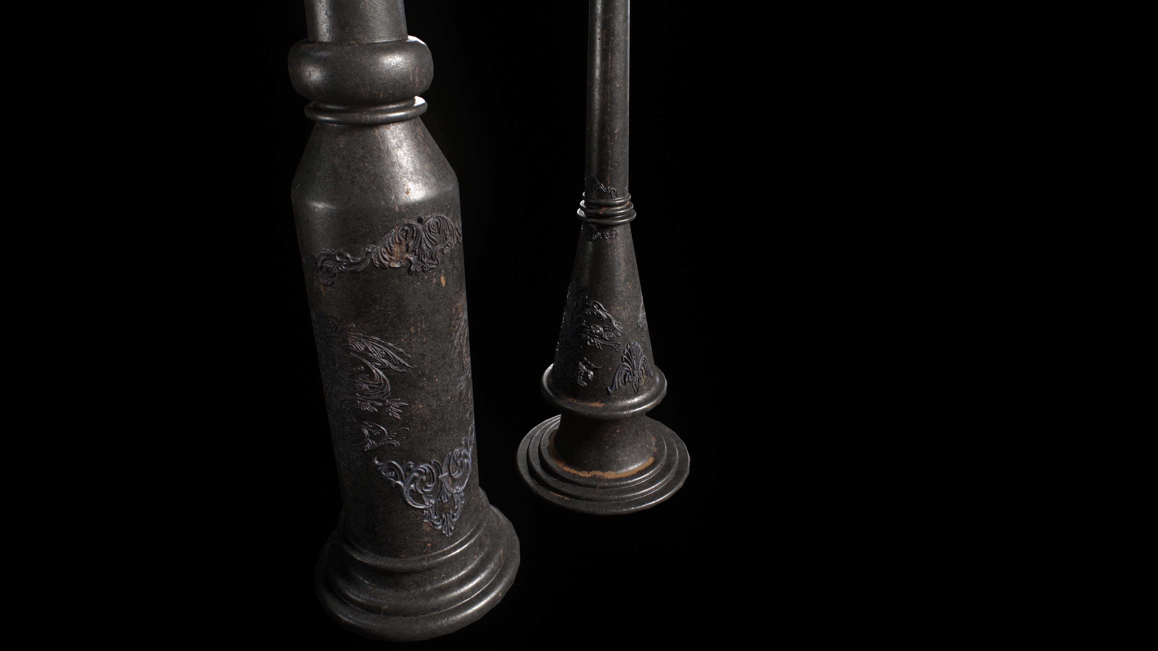 Street Light Low-poly 3D model_4