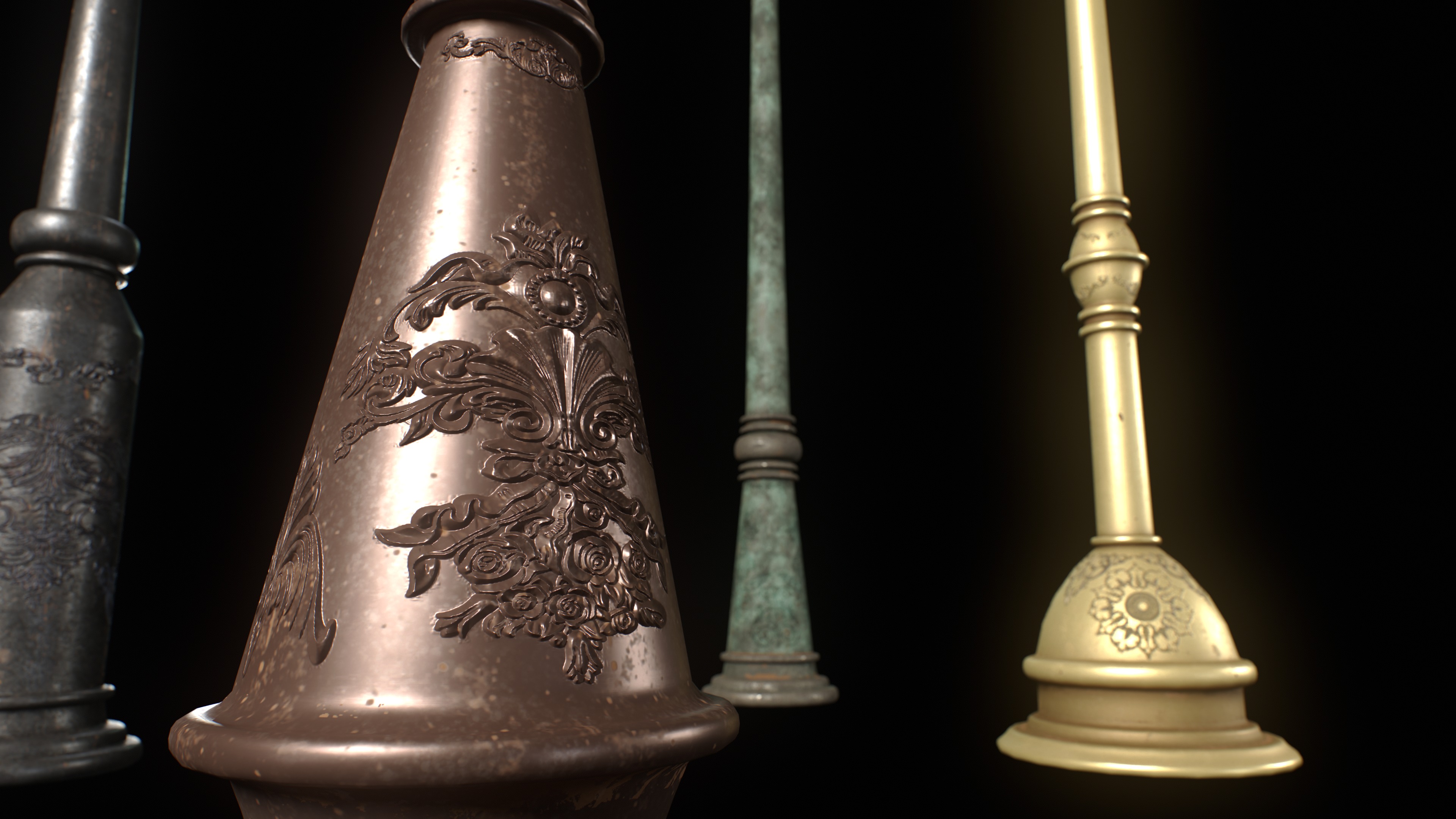 Street Light Low-poly 3D model_7