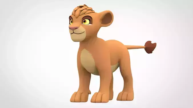 Tama Cub Low-poly 3D model