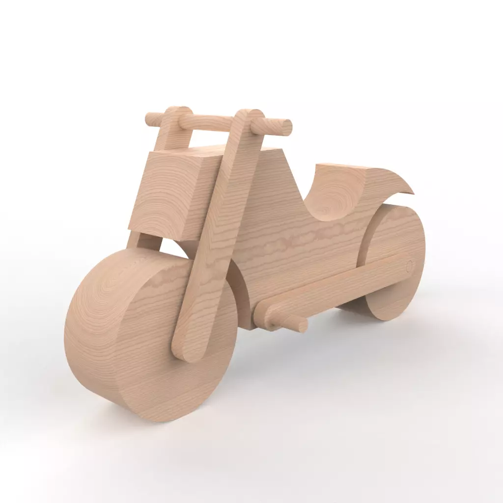 wooden bike Free 3D model