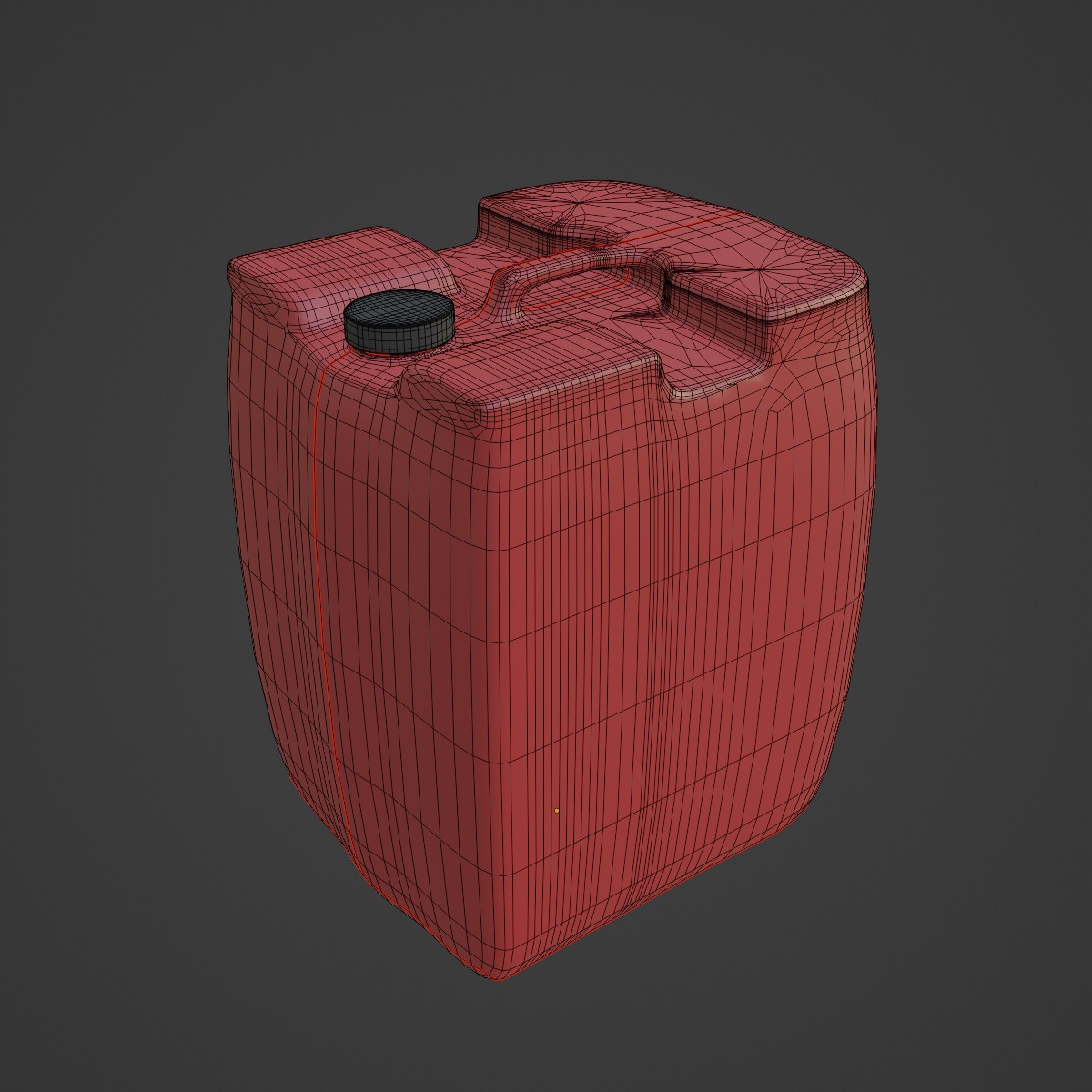 Plastic Canister B 02 3D model_7