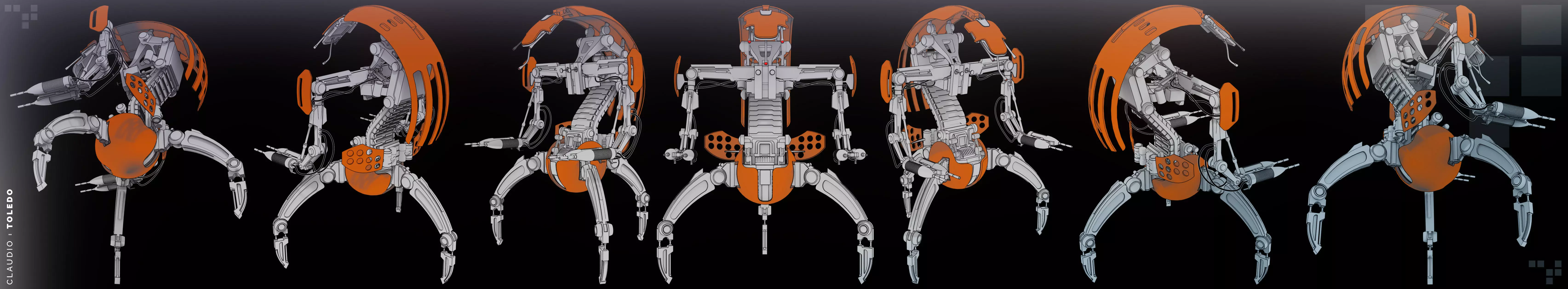 Droideka Star Wars 3D model_0
