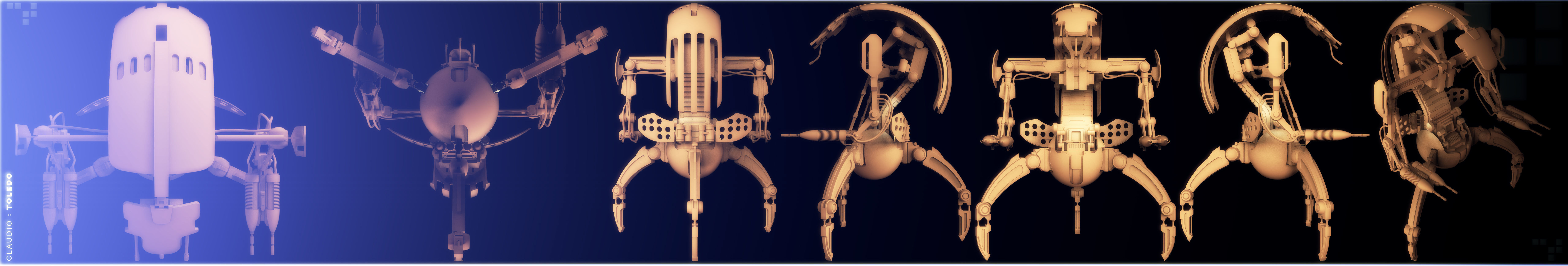 Droideka Star Wars 3D model_1