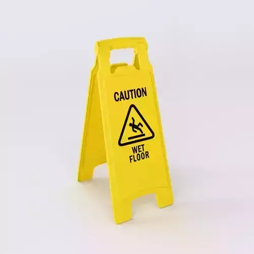 Wet Floor Sign 3D model