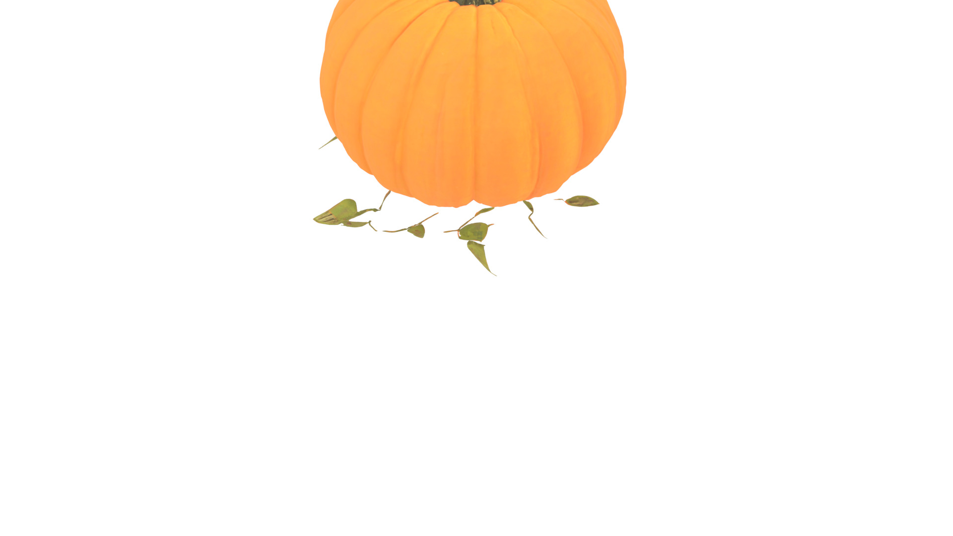 pumpkin Low-poly 3D model_4