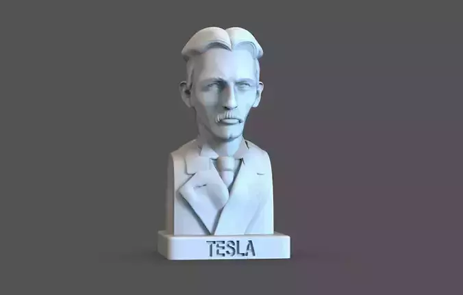 Nikola Tesla Bust 3D print model