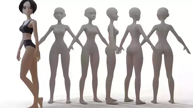 Girl Basemesh 3D model