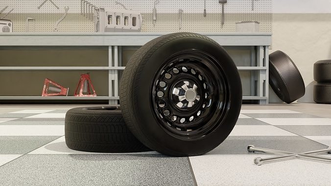 High-Performance Sport Car Wheel for Games and Rendering Low-poly 3D model 2