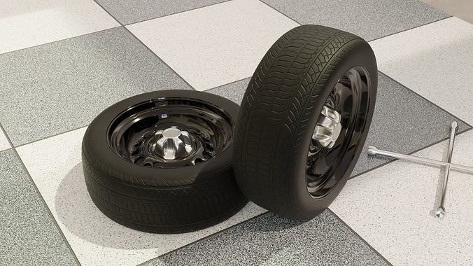 High-Performance Sport Car Wheel for Games and Rendering Low-poly 3D model 7