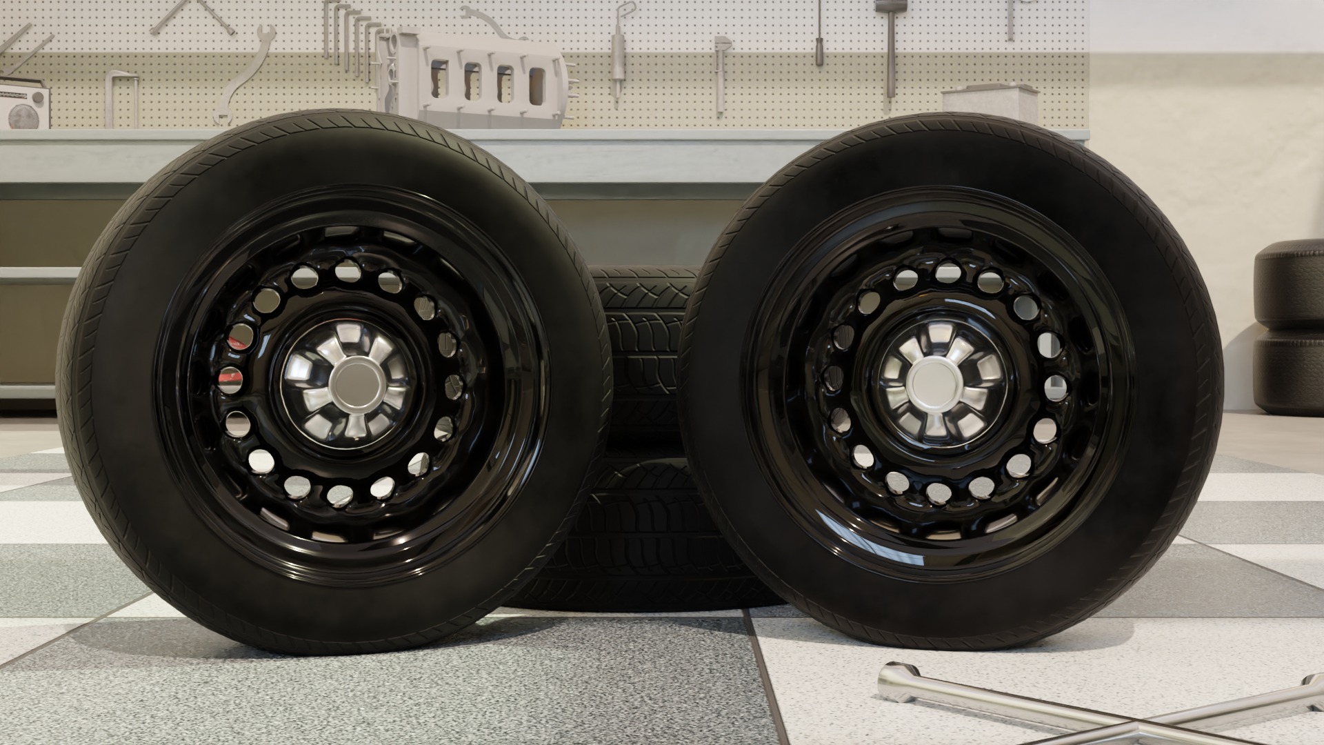 High-Performance Sport Car Wheel for Games and Rendering Low-poly 3D model_11