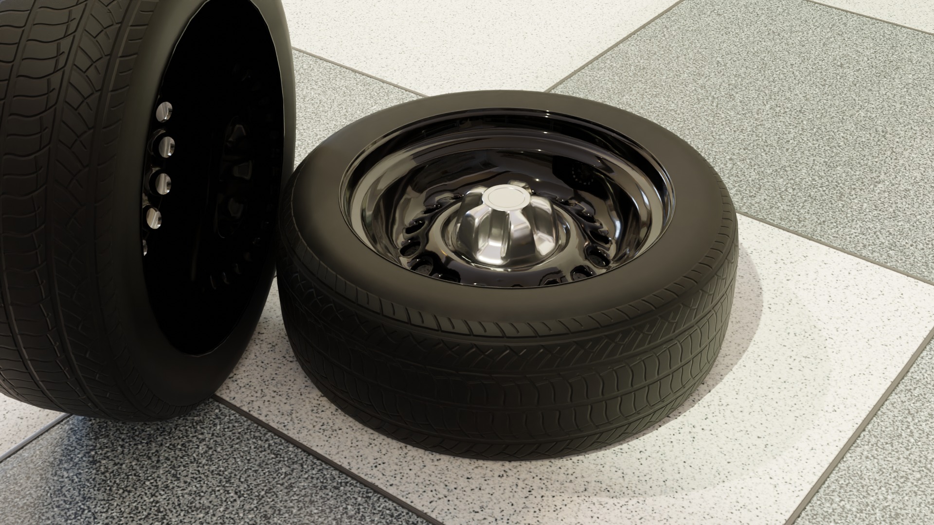 High-Performance Sport Car Wheel for Games and Rendering Low-poly 3D model_8