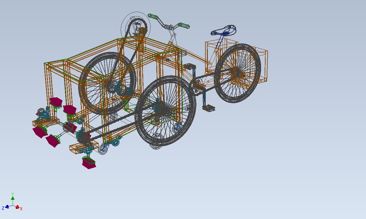 SWEEPER PEDAL BIKE TRICYCLE BICYCLE CLEANER SWAB MOP MACHINE 3D model_22