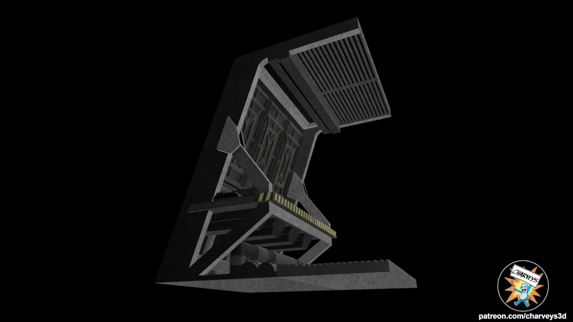 Aliens Hadleys Hope Corridor Diorama for action figures 3D print model_5