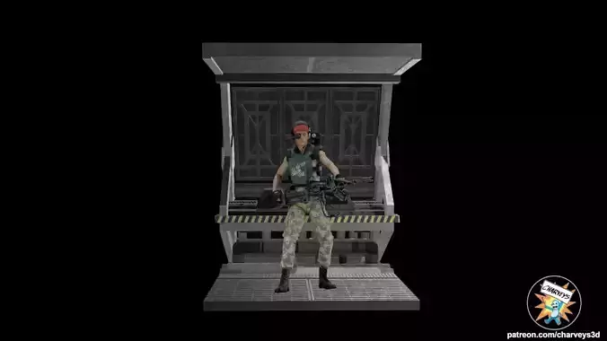 Aliens Hadleys Hope Corridor Diorama for action figures 3D print model