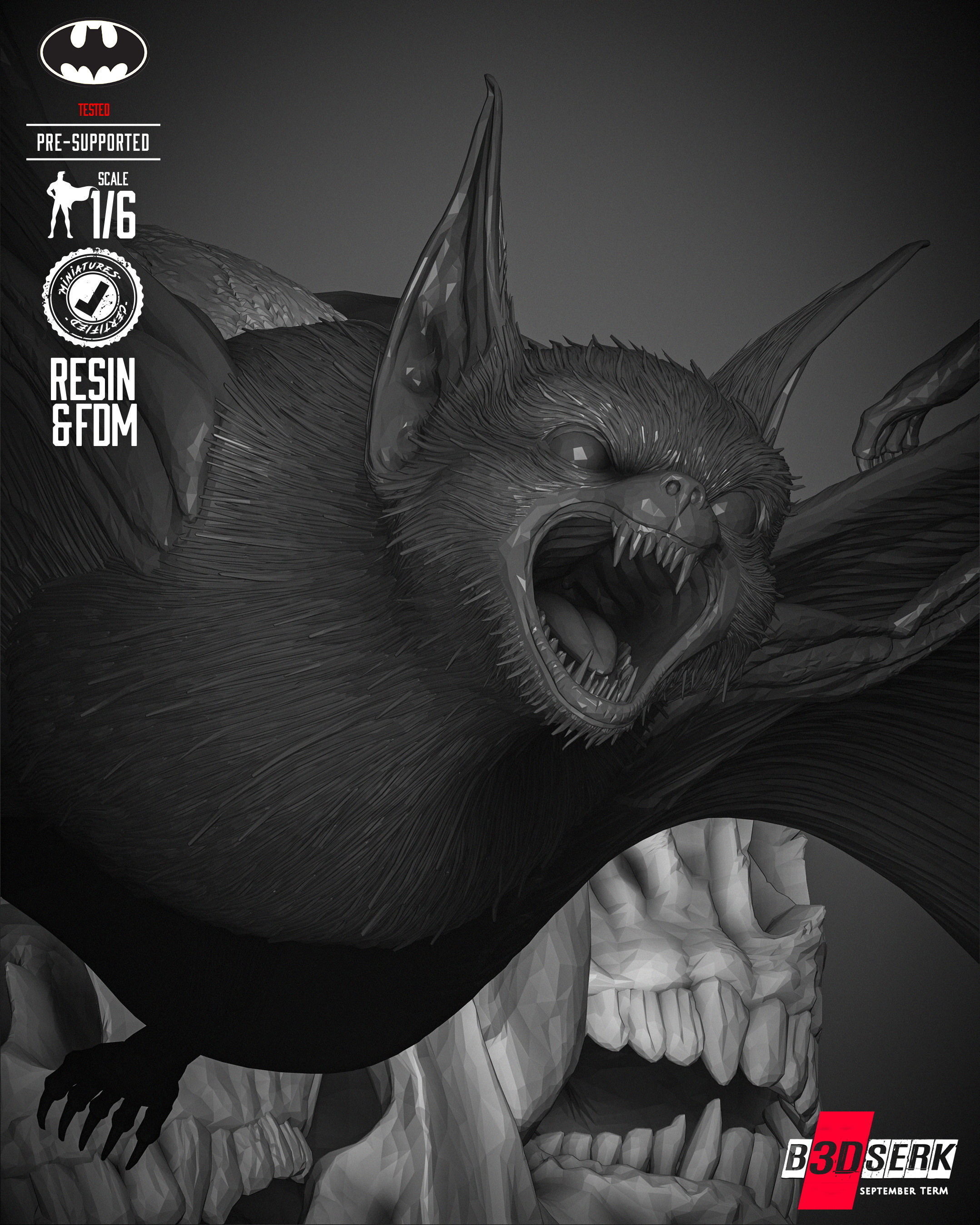 B3DSERK Batman Dark Nights Sculpture 3D print model_46