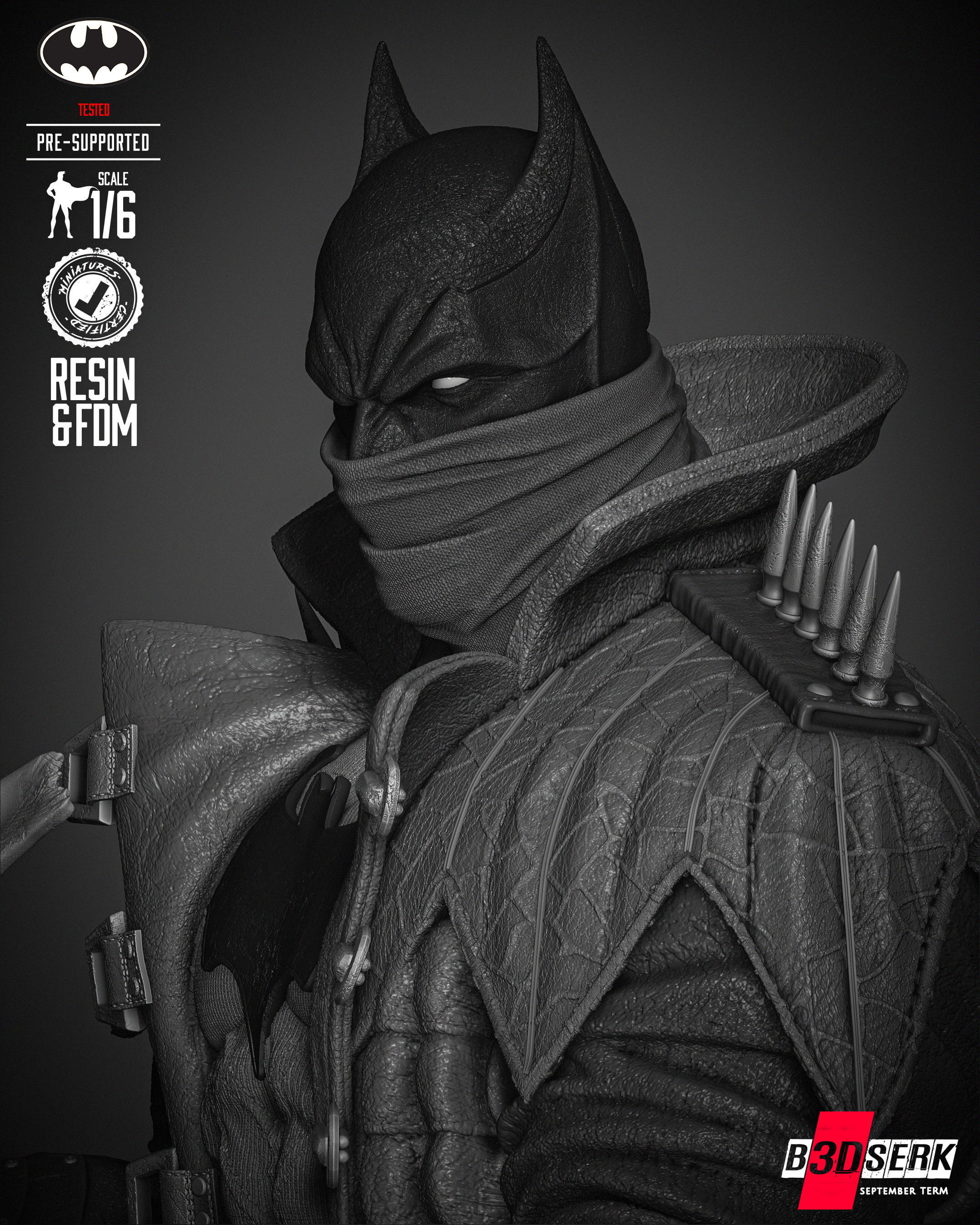 B3DSERK Batman Dark Nights Sculpture 3D print model_28