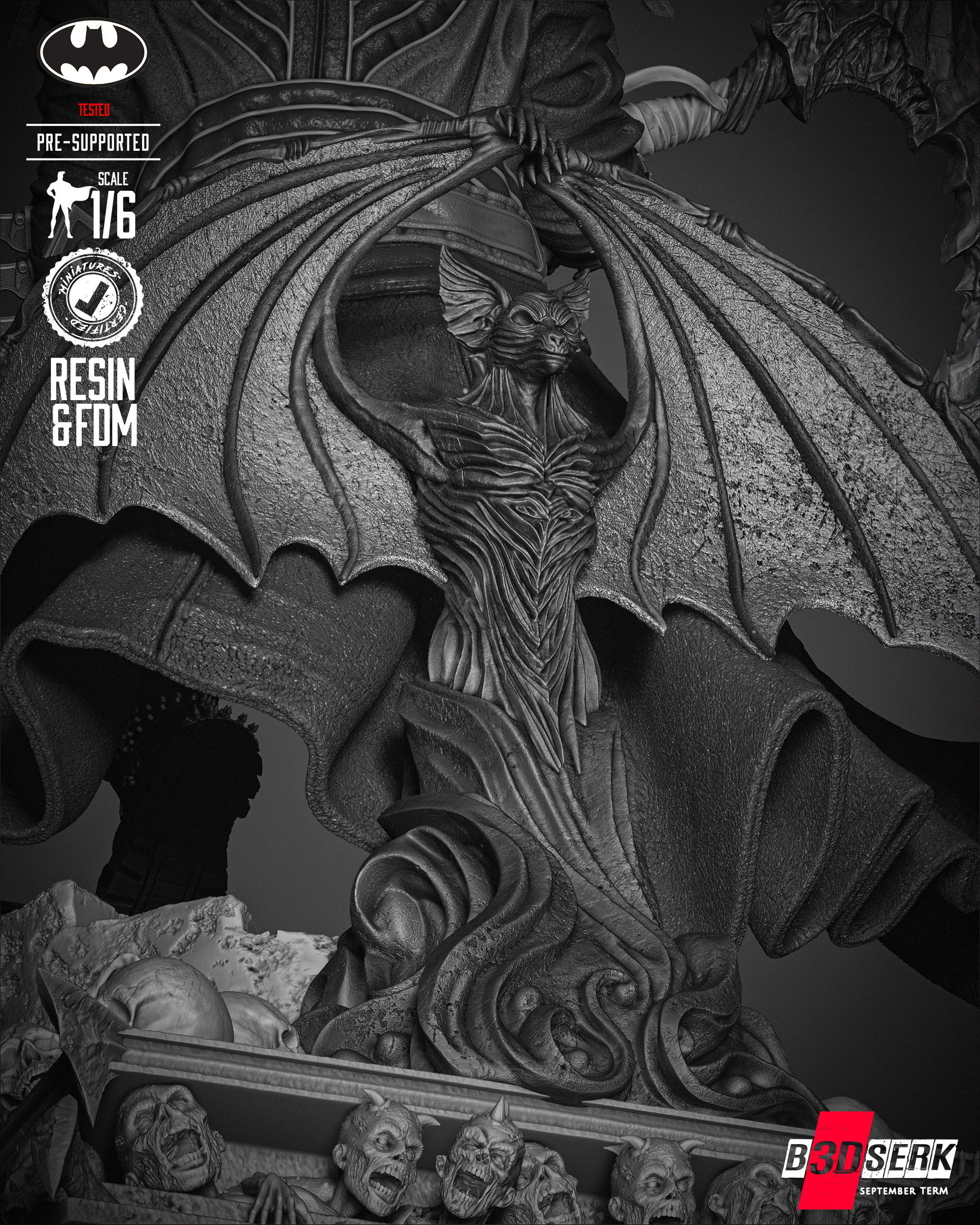 B3DSERK Batman Dark Nights Sculpture 3D print model_42