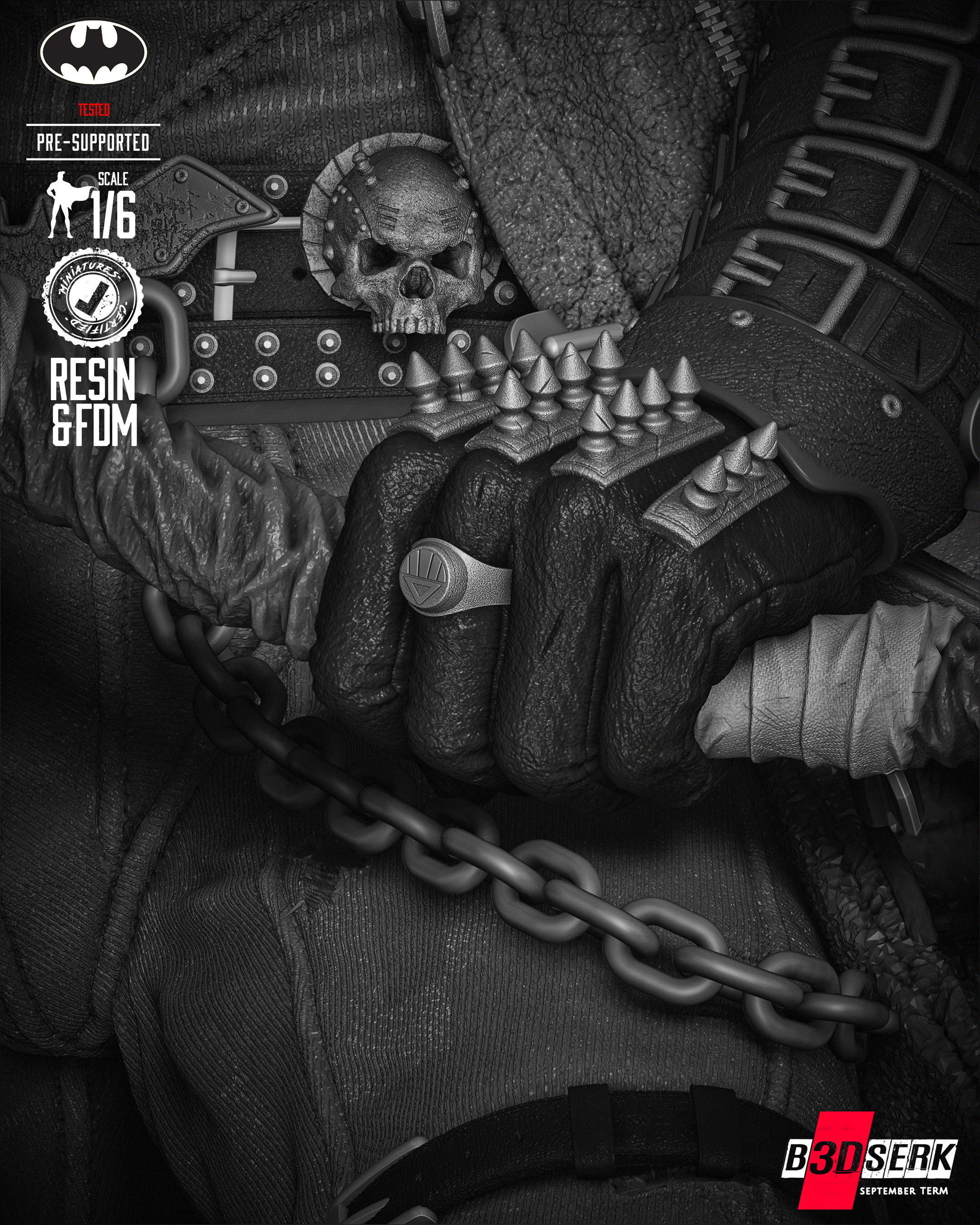 B3DSERK Batman Dark Nights Sculpture 3D print model_23