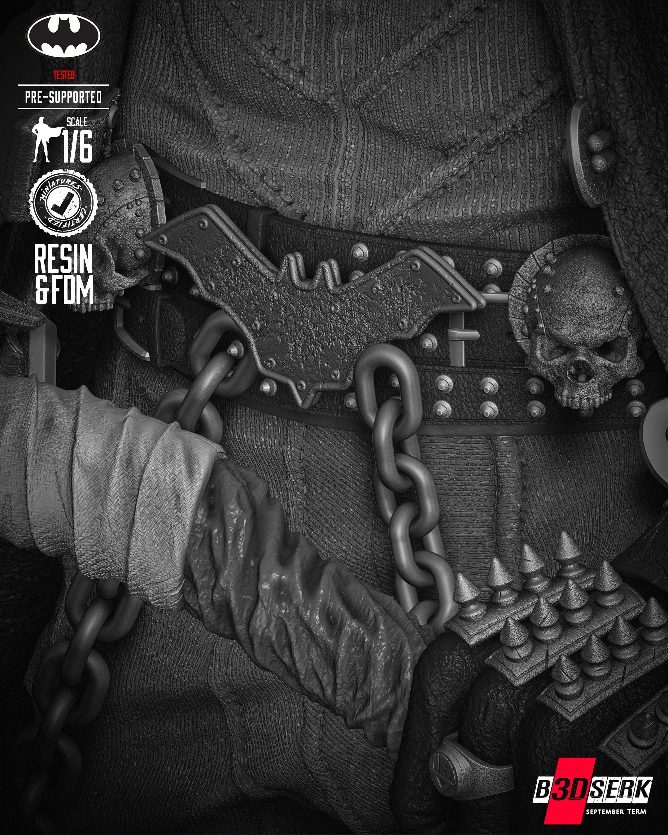B3DSERK Batman Dark Nights Sculpture 3D print model_25
