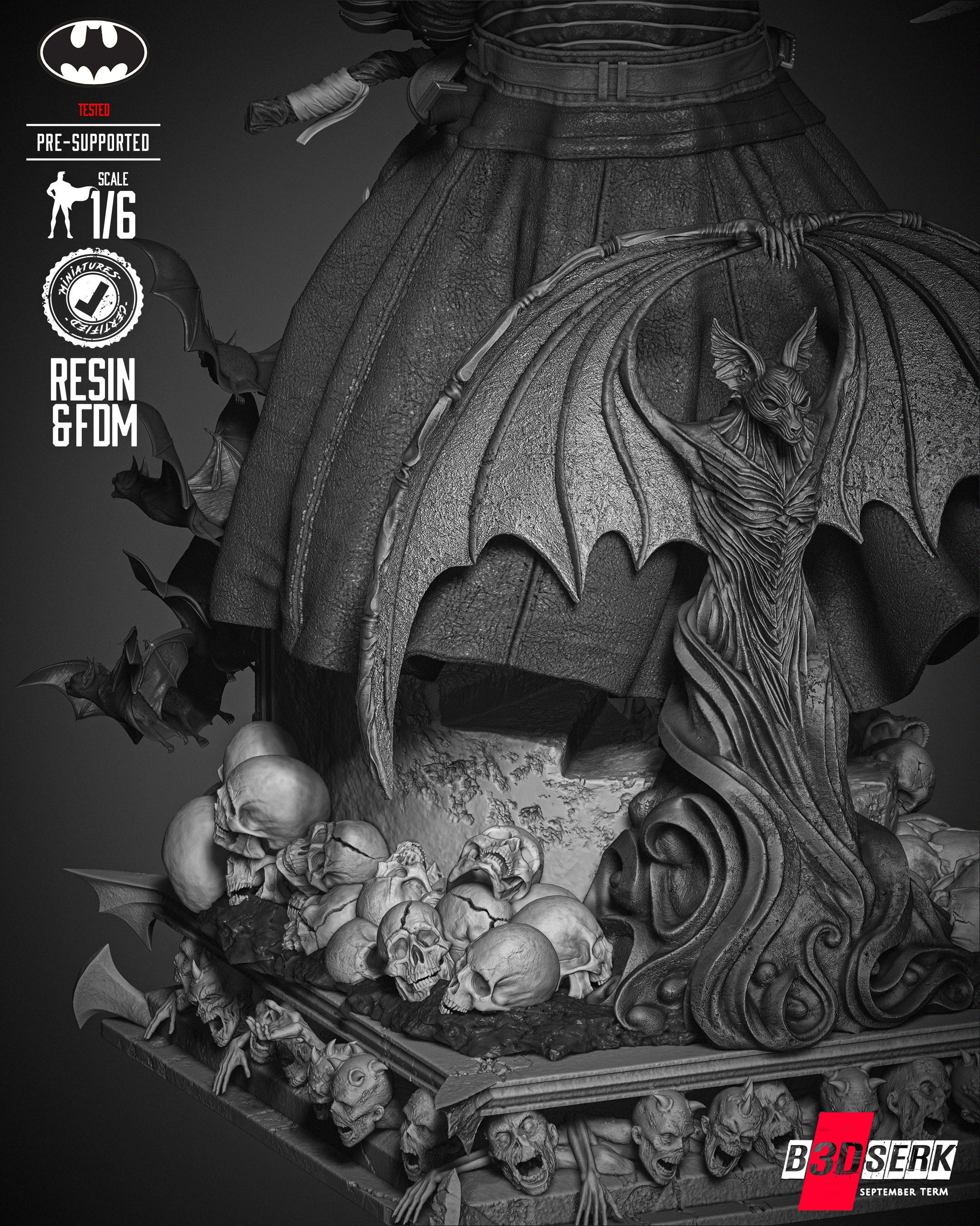 B3DSERK Batman Dark Nights Sculpture 3D print model_40