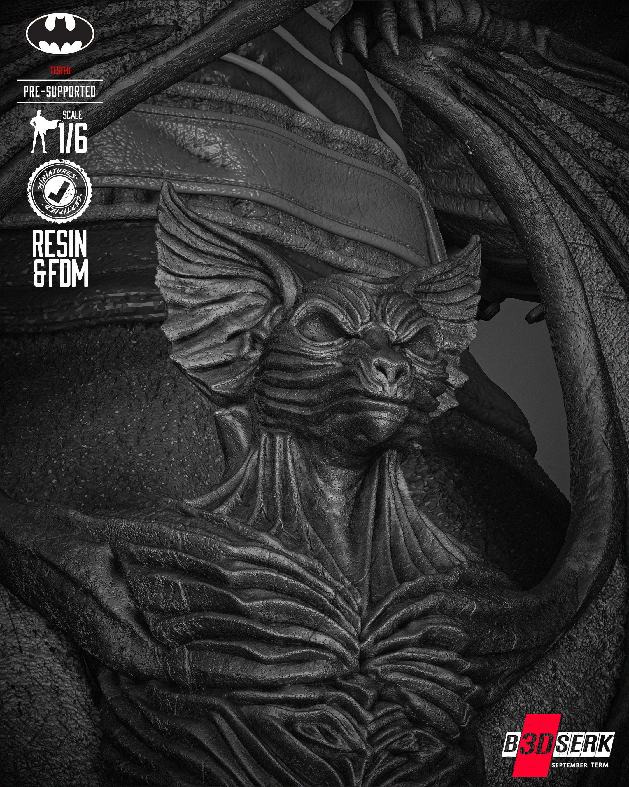 B3DSERK Batman Dark Nights Sculpture 3D print model_44