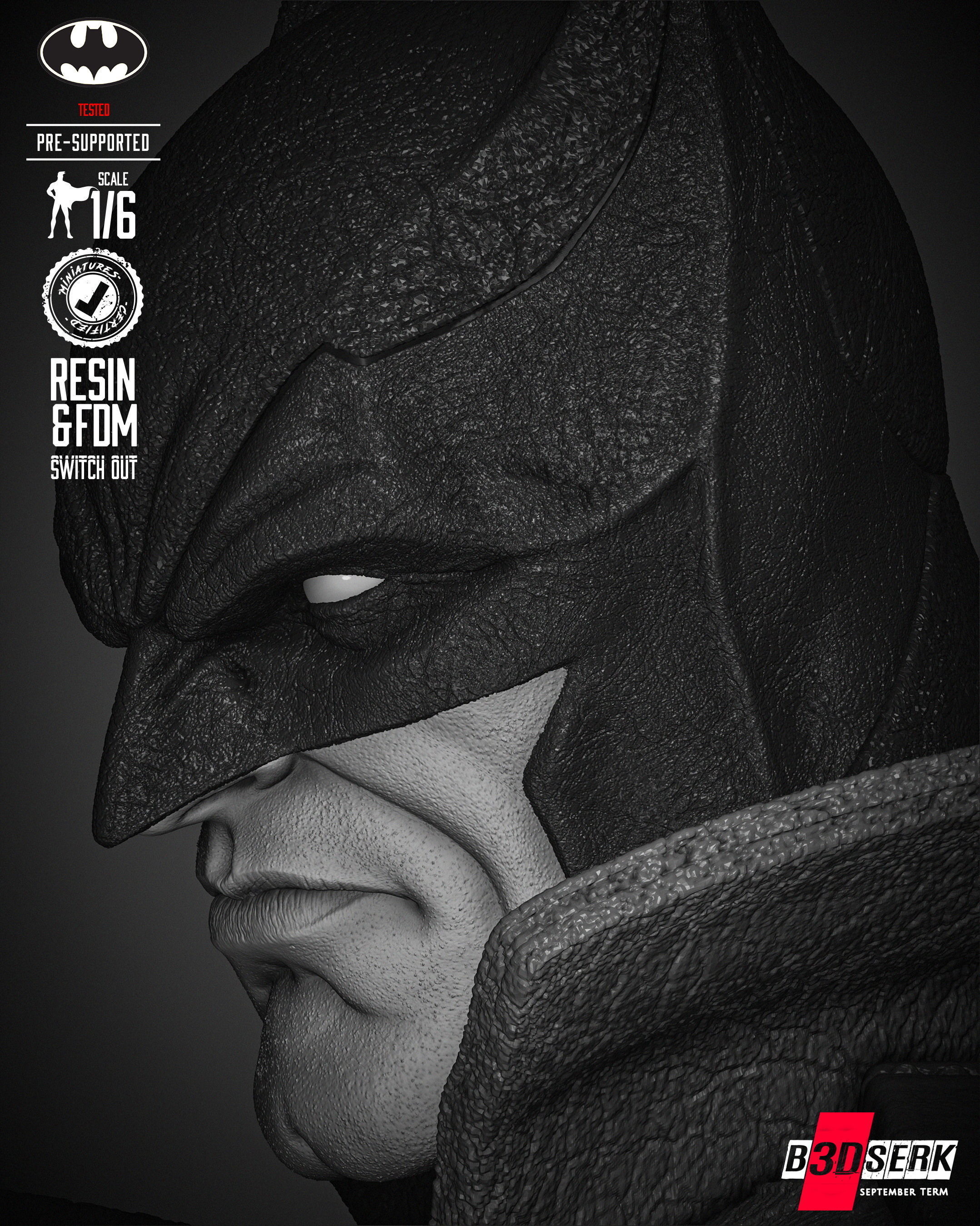 B3DSERK Batman Dark Nights Sculpture 3D print model_35