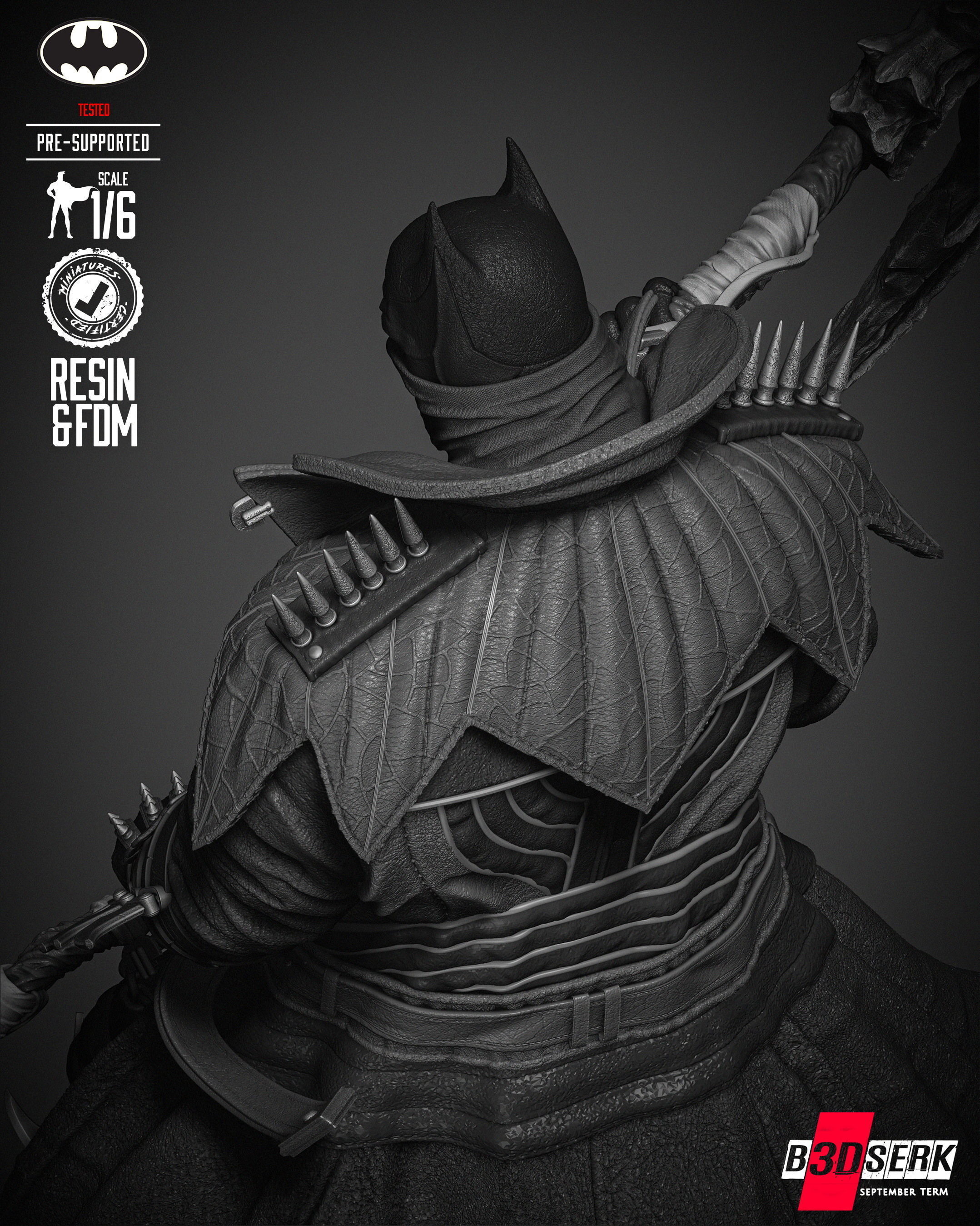 B3DSERK Batman Dark Nights Sculpture 3D print model_4