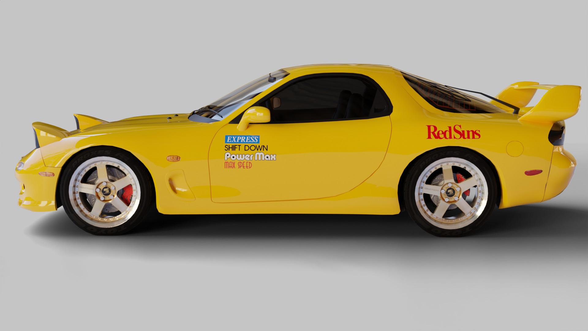 Mazda RX7 FD Keisuke Style Low-poly 3D model_1