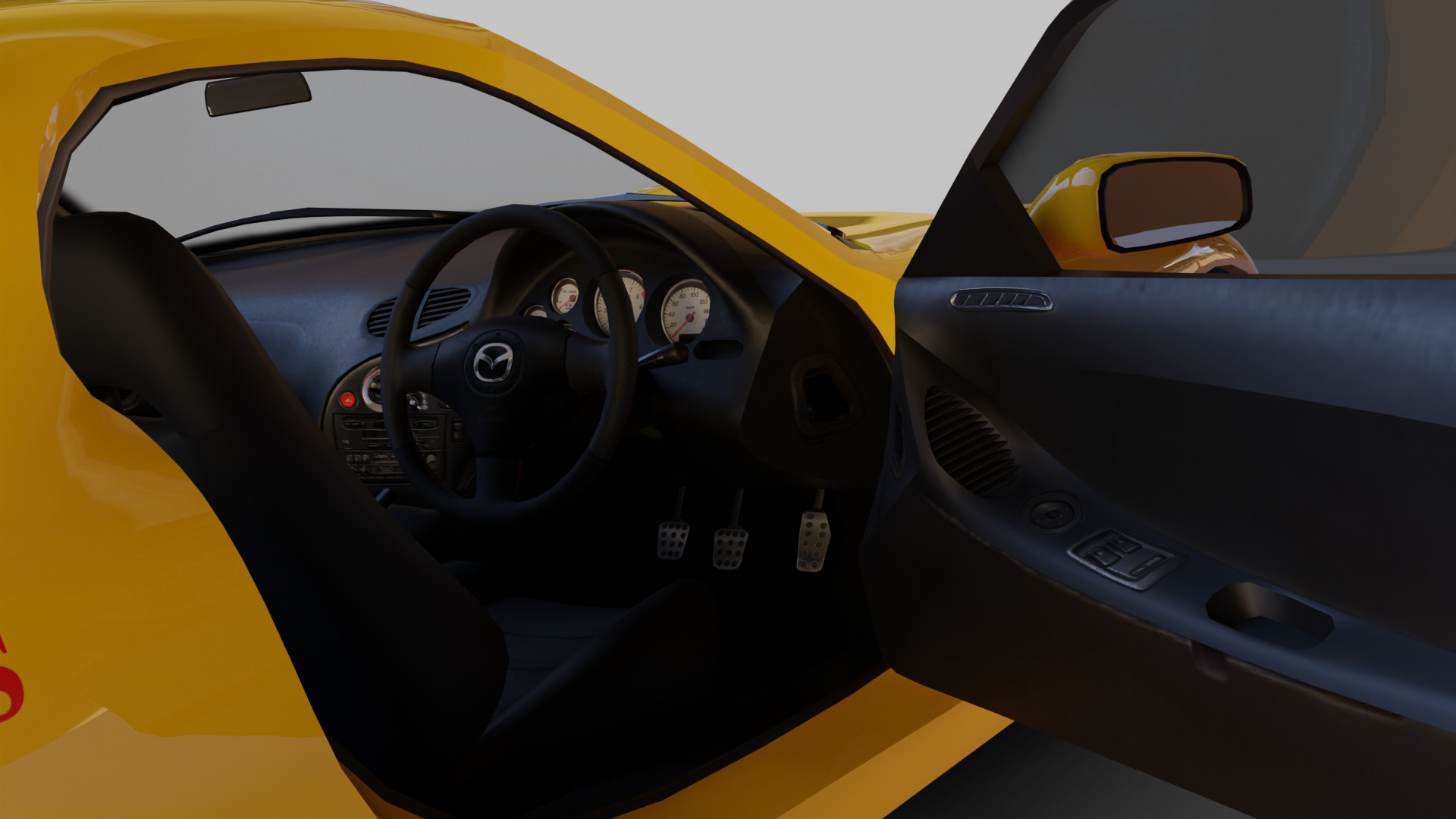 Mazda RX7 FD Keisuke Style Low-poly 3D model_13