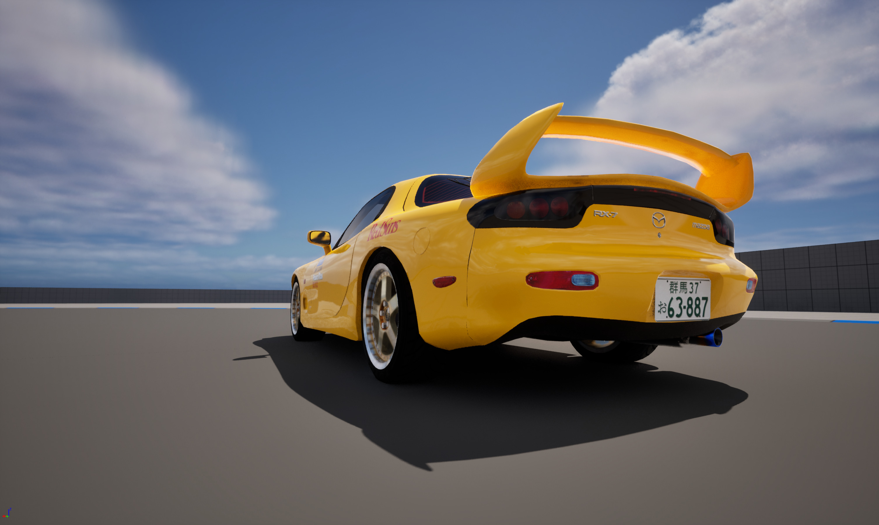 Mazda RX7 FD Keisuke Style Low-poly 3D model_21