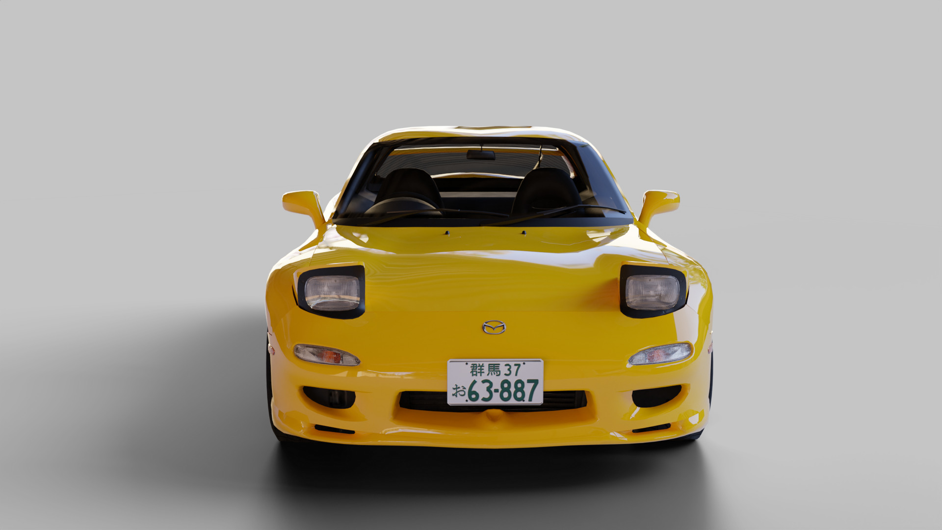 Mazda RX7 FD Keisuke Style Low-poly 3D model_7