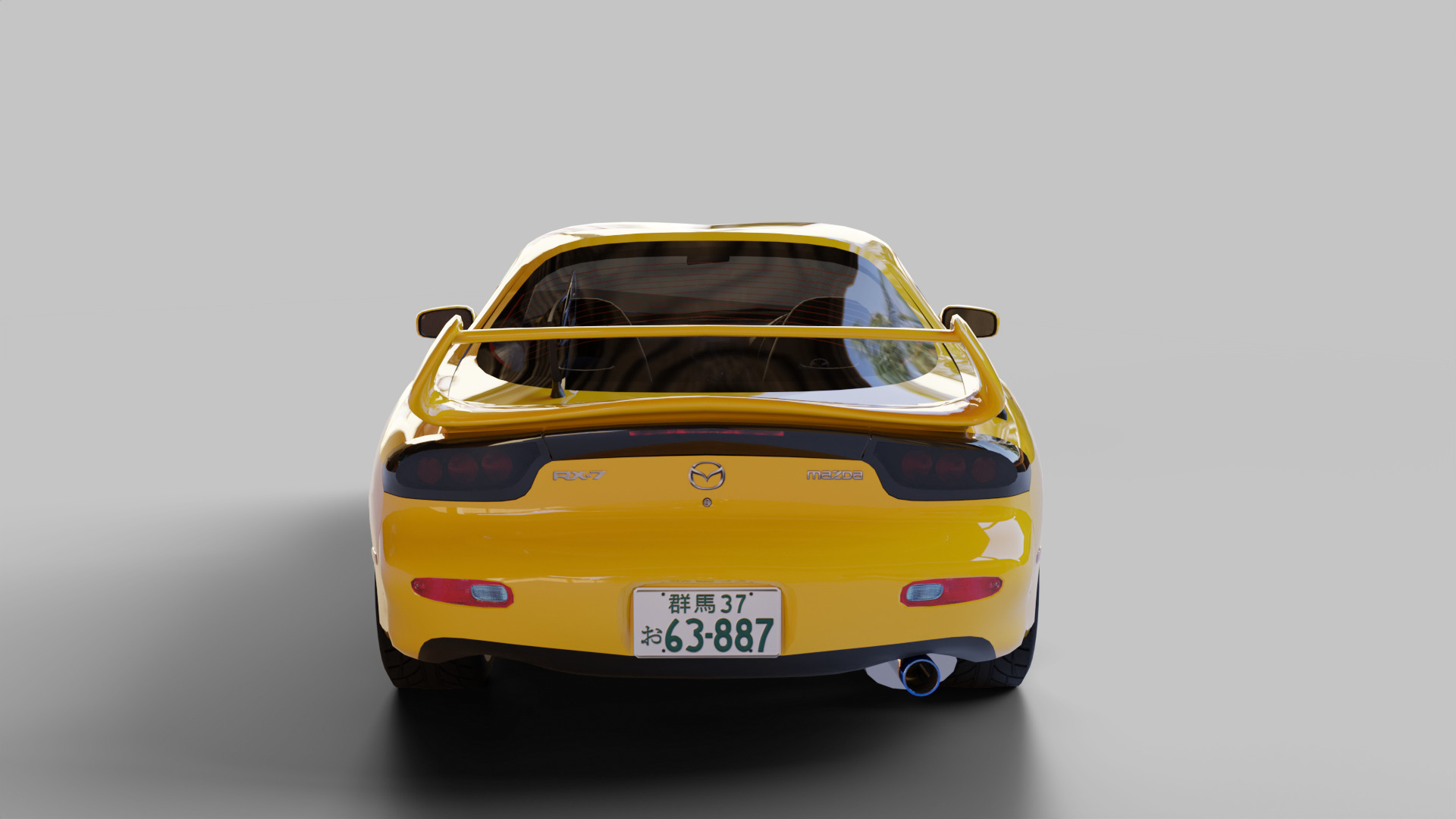 Mazda RX7 FD Keisuke Style Low-poly 3D model_3