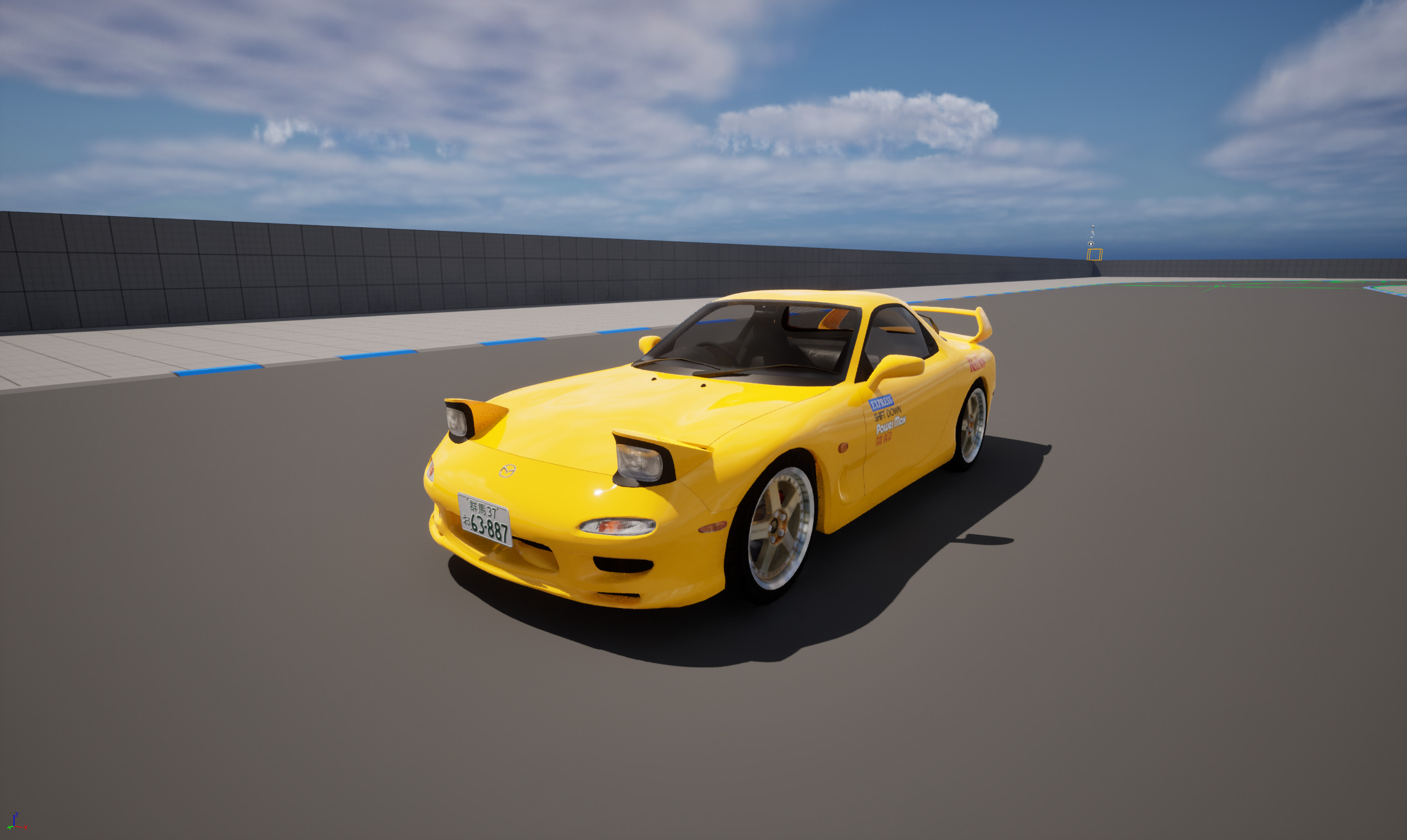Mazda RX7 FD Keisuke Style Low-poly 3D model_17
