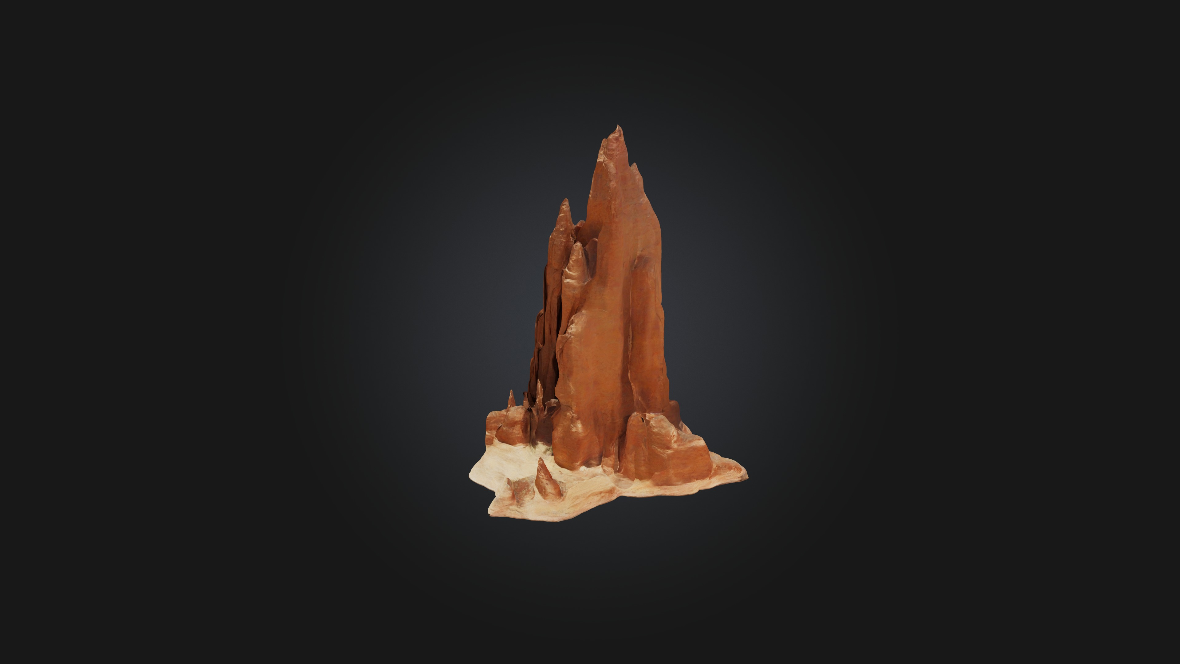Rock Formation Low-poly 3D model_2