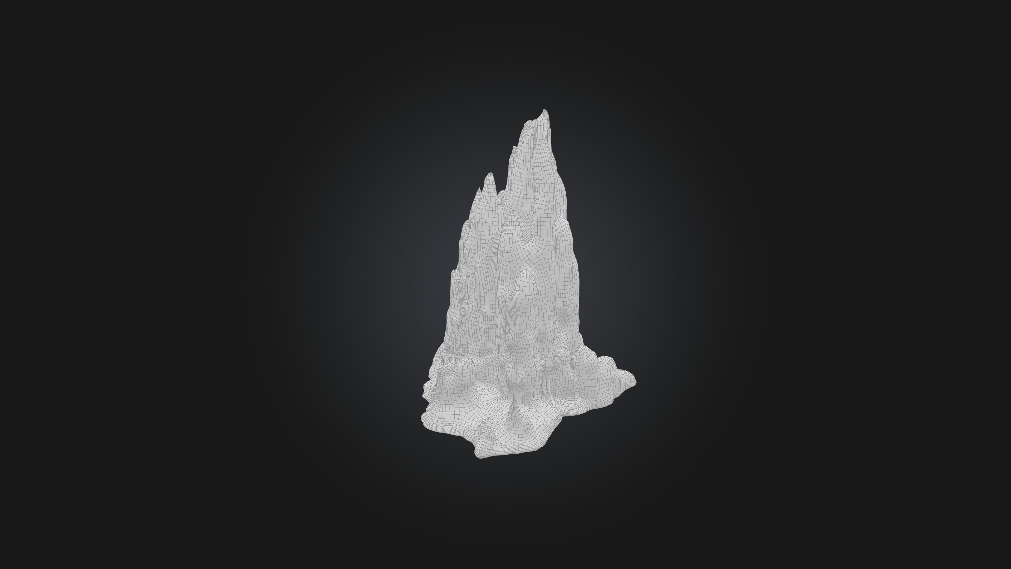 Rock Formation Low-poly 3D model_1