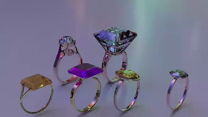 6 Weeding Rings