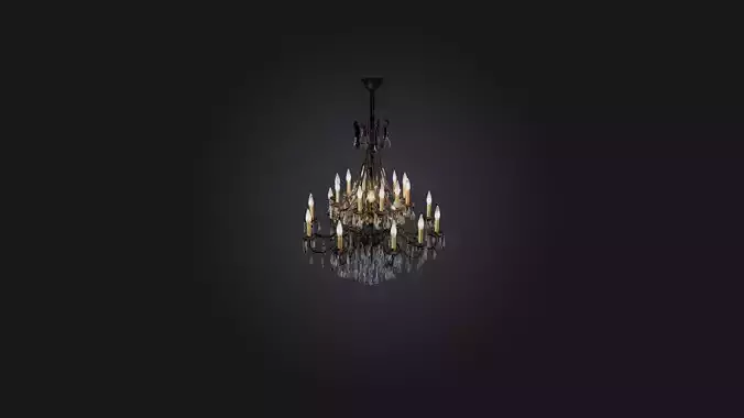 Chandelier Low-poly 3D model