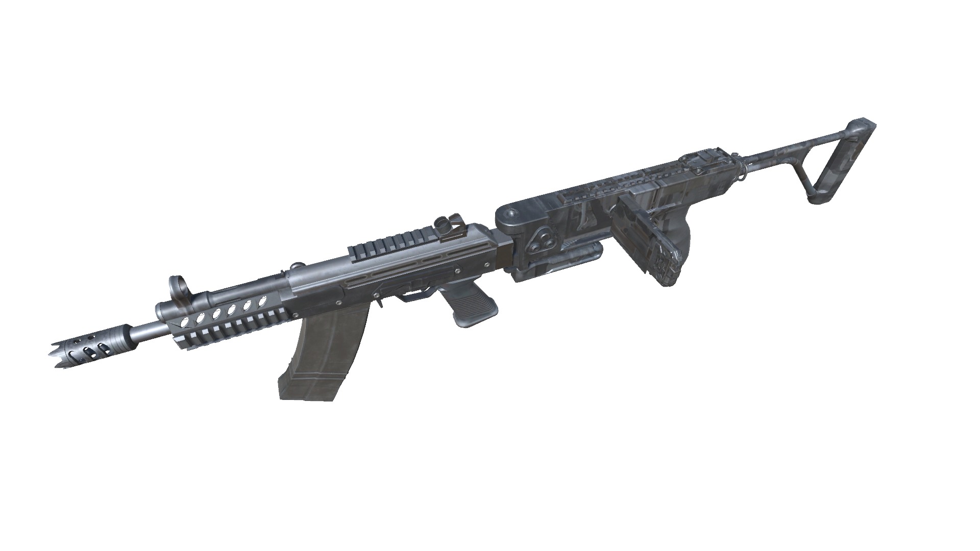 40-Cornershot-Saiga12-gun model 3d game ready model Low-poly 3D model_9