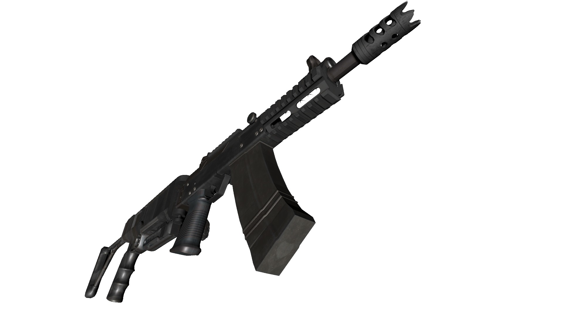 40-Cornershot-Saiga12-gun model 3d game ready model Low-poly 3D model_2