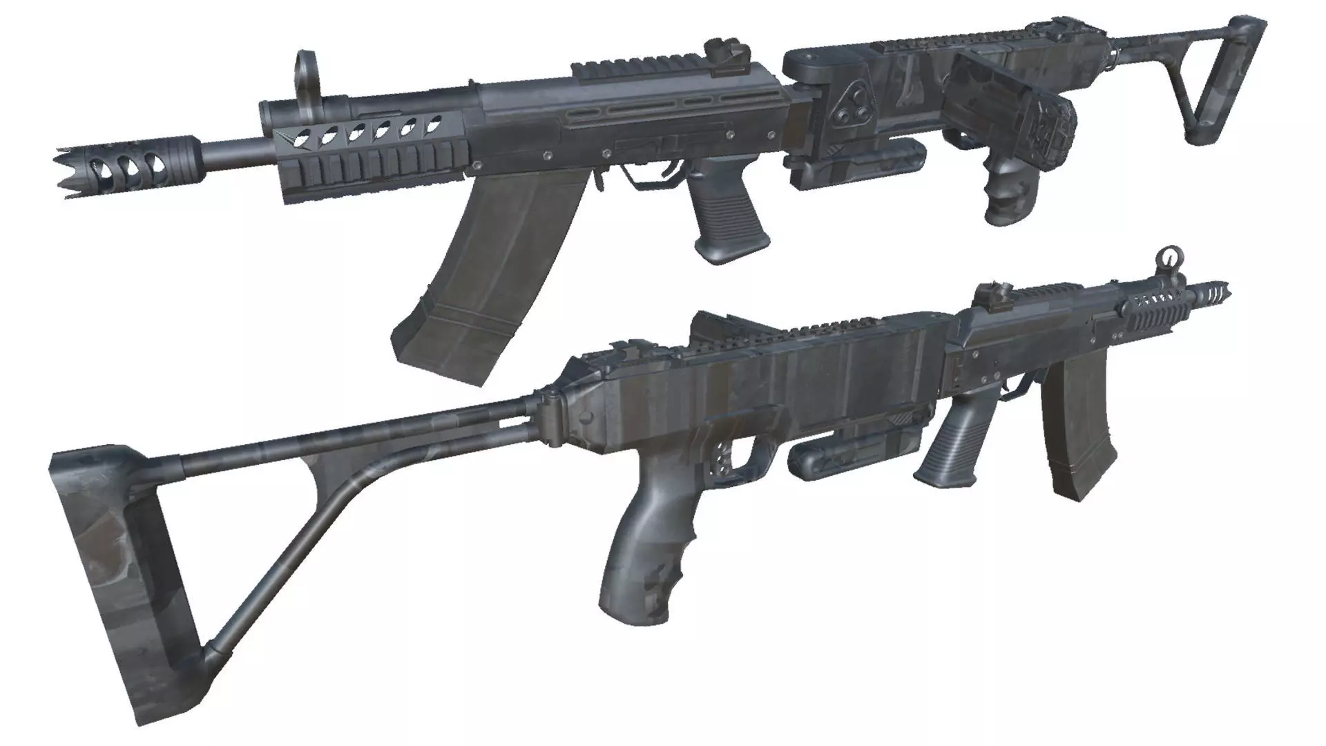 40-Cornershot-Saiga12-gun model 3d game ready model Low-poly 3D model_0