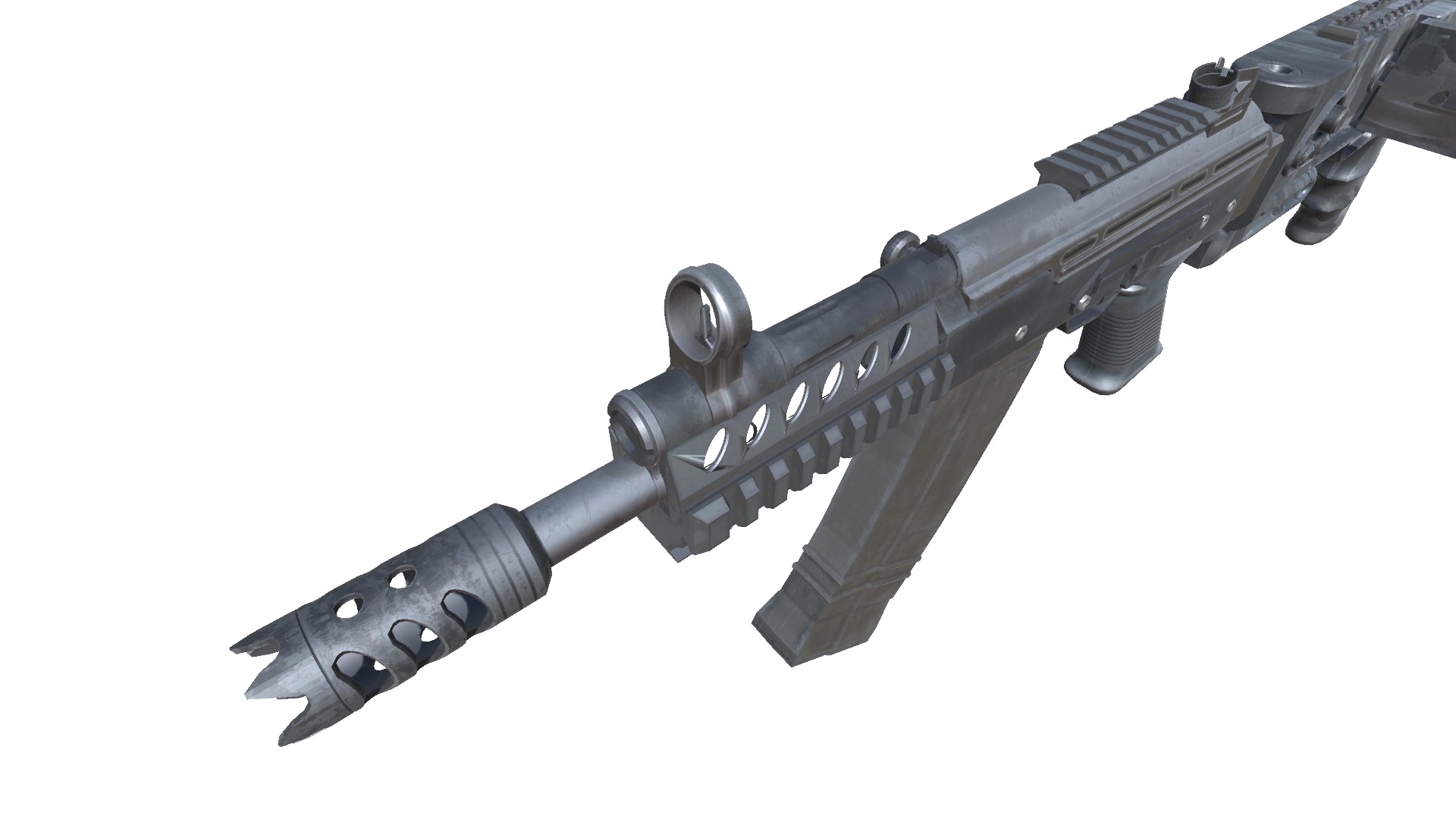 40-Cornershot-Saiga12-gun model 3d game ready model Low-poly 3D model_6