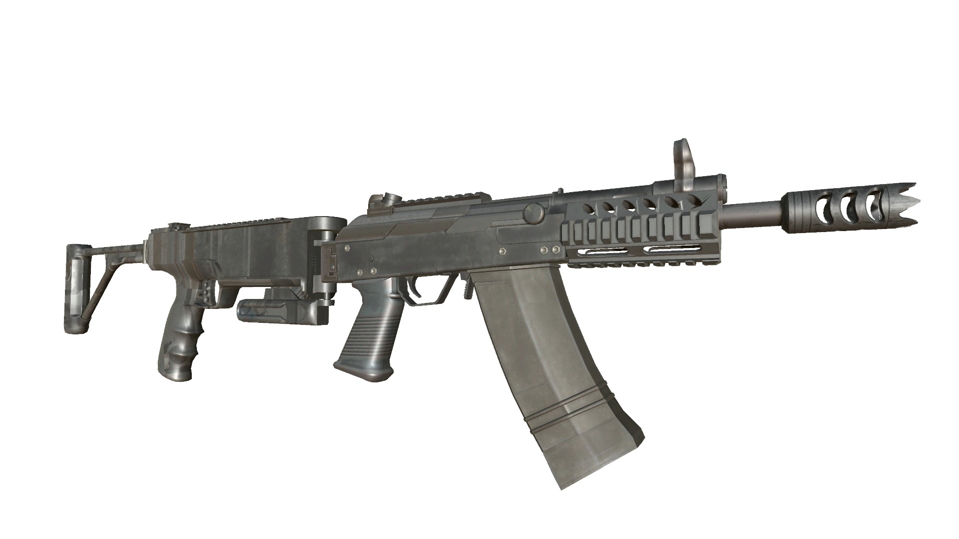 40-Cornershot-Saiga12-gun model 3d game ready model Low-poly 3D model_4