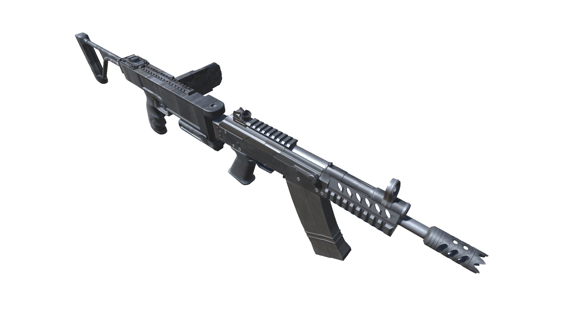 40-Cornershot-Saiga12-gun model 3d game ready model Low-poly 3D model_21