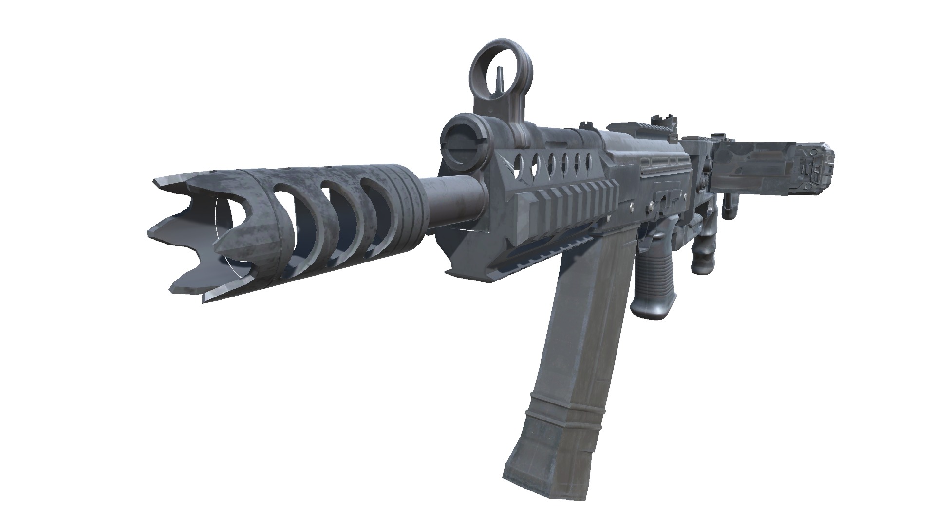 40-Cornershot-Saiga12-gun model 3d game ready model Low-poly 3D model_10