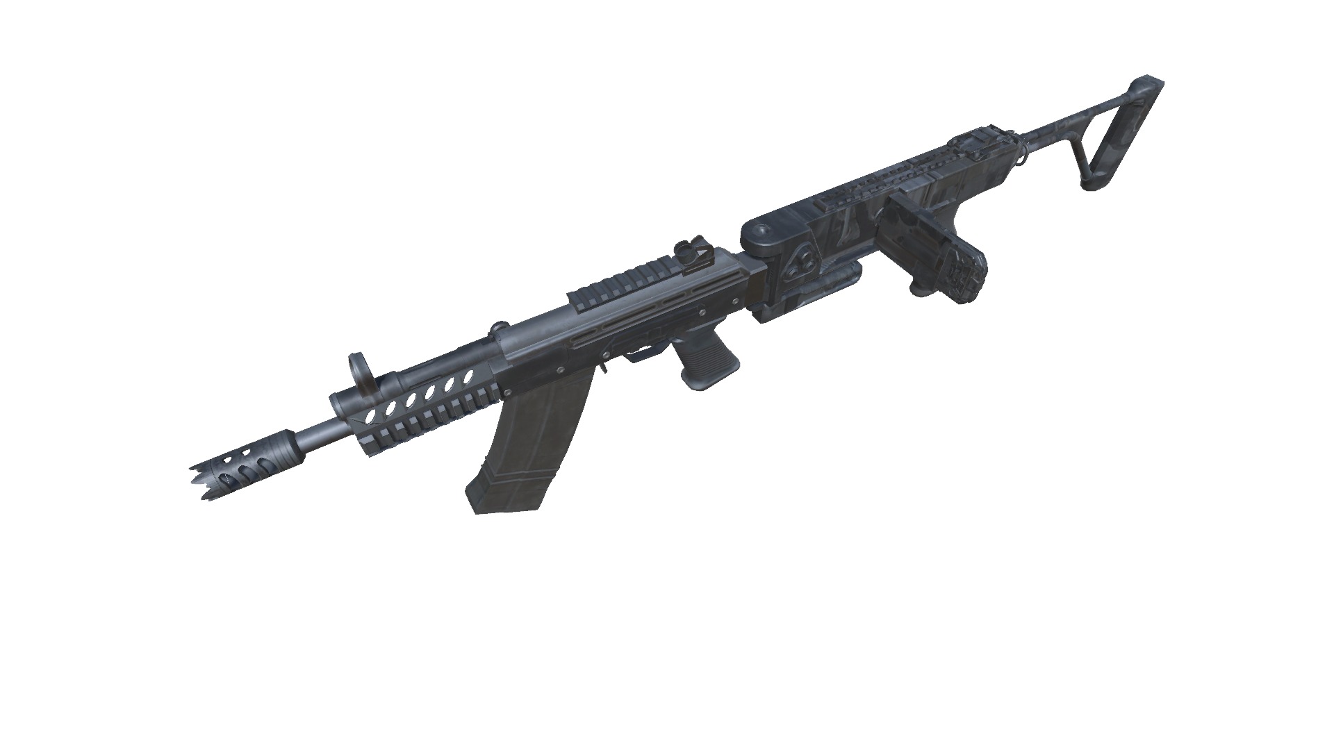 40-Cornershot-Saiga12-gun model 3d game ready model Low-poly 3D model_15