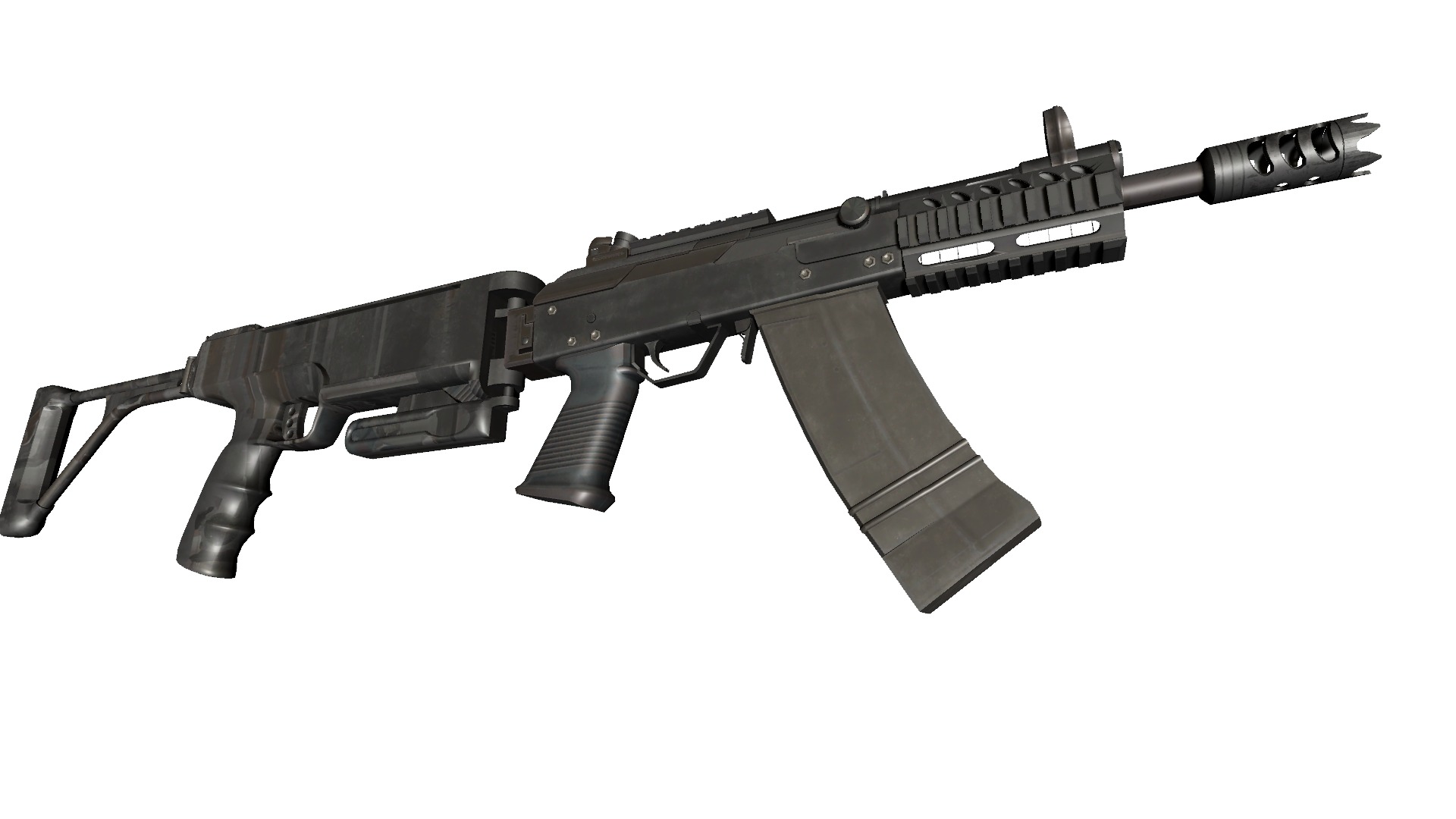 40-Cornershot-Saiga12-gun model 3d game ready model Low-poly 3D model_3