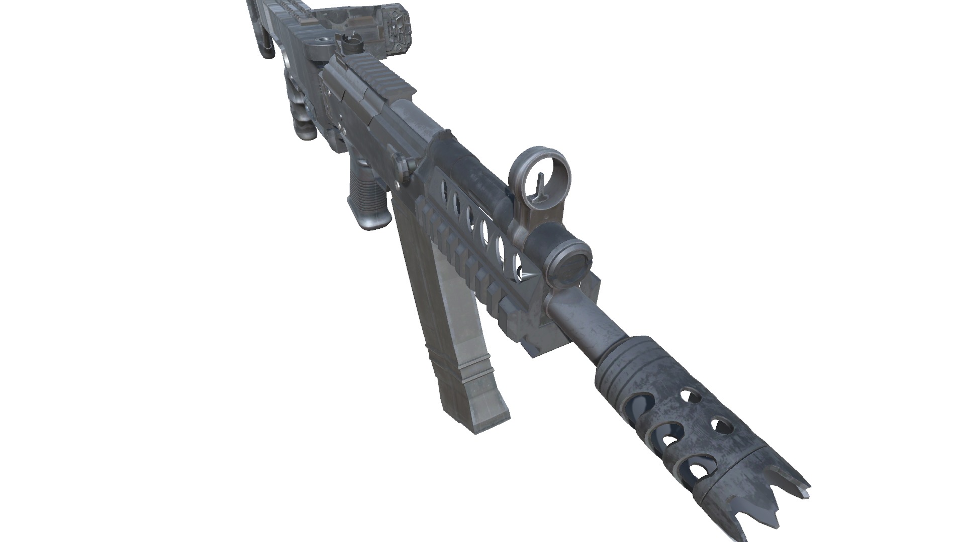 40-Cornershot-Saiga12-gun model 3d game ready model Low-poly 3D model_11