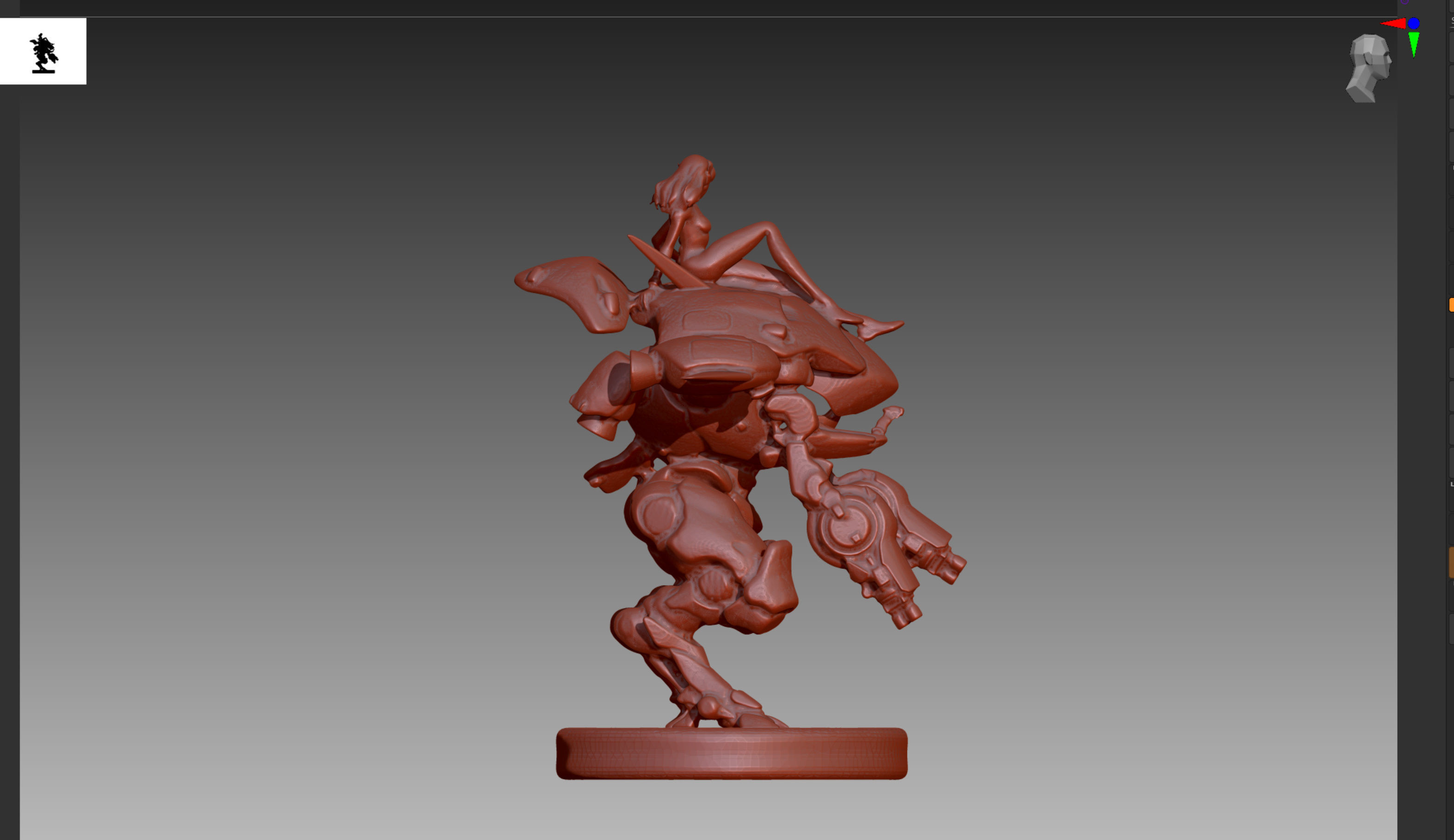 Overwatch Dva STL and OBJ 3D print model_7