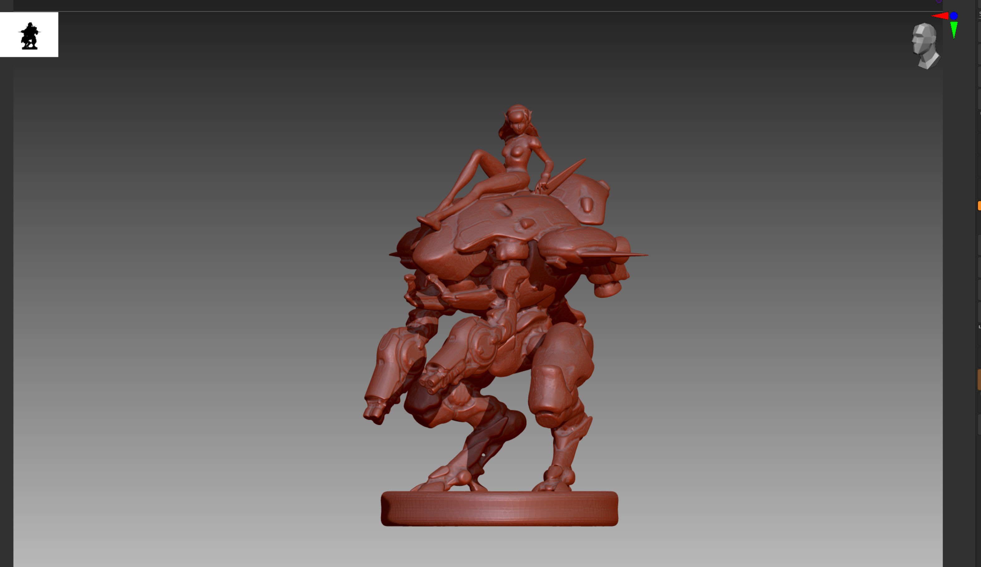 Overwatch Dva STL and OBJ 3D print model_2